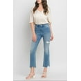 thumbnail image 5 of Flying Monkey - High Rise Kick Flare Jeans with Uneven Distressed Hem (27" Inseam) - F5120, 5 of 9