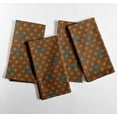 thumbnail image 2 of Vargottam Designer Cotton Canvas Napkins - Set of 12, 20-Inch, Brown Block Print, Durable & Absorbent Cloth Napkins for Dining, Parties, and Home Decor - Machine Washable, 2 of 7