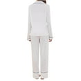 thumbnail image 4 of ibuvkizy Womens Pajama Sets Winter,Women's Long Sleeve Home Pocket Printed Pajama Set for Daily Home Wear White,L, 4 of 4