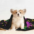 thumbnail image 4 of Yiaed Mardi Gras with Flamingo Print Dog Blankets-Cat Blanket Washable for Couch Protection,Puppy Blanket, Soft Plush Reversible Throw Furniture Protector-Medium, 4 of 8