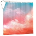thumbnail image 2 of XMXT Waterproof Shower Curtain Liner with Iron Hooks, Evening Sunset Print Shower Curtains for Bathroom Decor Accessories, 72 x 72 inches, 2 of 8