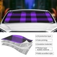 thumbnail image 5 of Bingfone Purple Buffalo Plaid Car Windshield Sun Shade Protector Keep Your Vehicle Cool Sun Shield Visor Cover Foldable For Car Truck Suv-Medium, 5 of 9