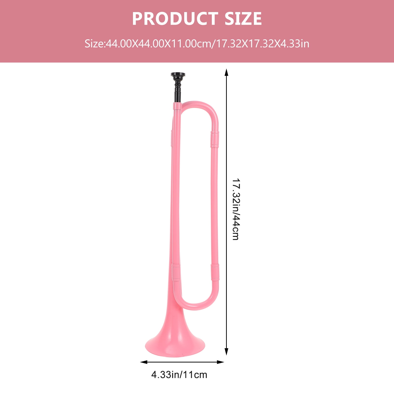 Toyvian Bugle Trumpet Model Music Lovers Gift Tiny Instruments Tiny Cavalry Dollhouse Musical Instrument Mini Stuff Dollhouse Accessories Musi並行輸入 : Toyvian Golden Bugle Trumpet Horn, 12\" Copper