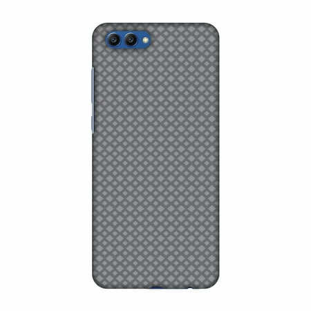 Huawei Honor View 10 Case, Premium Handcrafted Printed Designer Hard Snap on Shell Case Back Cover with Screen Cleaning Kit for Huawei Honor View 10 - Carbon Fibre Redux Stone Gray 7