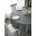 thumbnail image 4 of Tektrum 70 inch Round Faux Linen Textured Tablecloth Table Cover - Waterproof/Spill Proof/Stain Resistant/Wrinkle Free/Heavy Duty -Great for Banquet, Dinner, Wedding (Charcoal), 4 of 8
