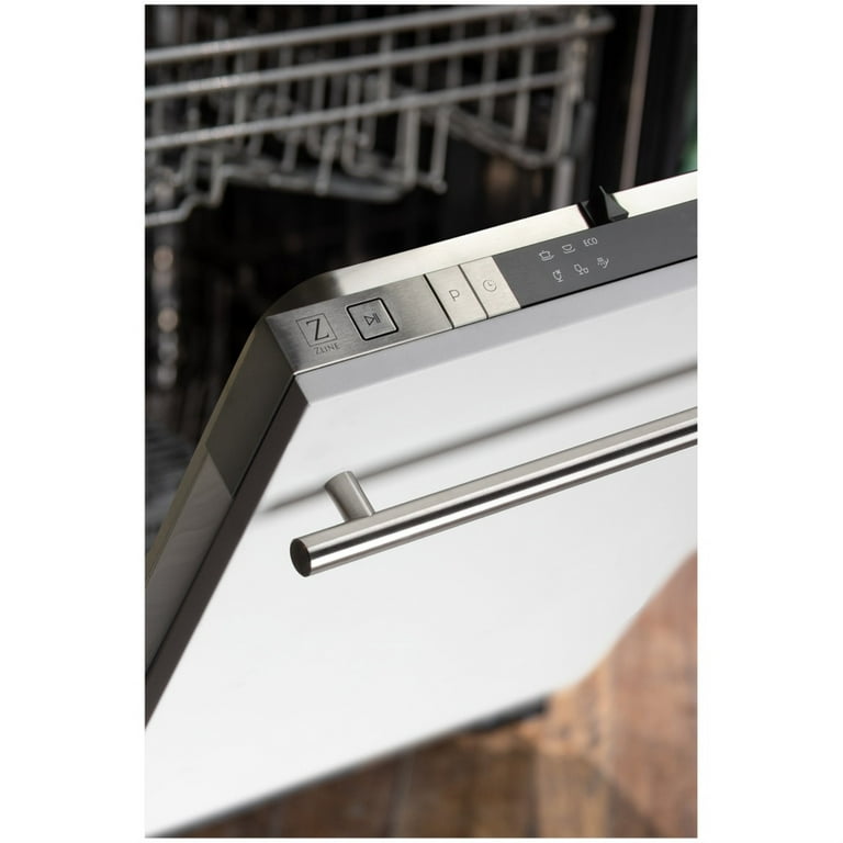 ZLINE 18 in. Top Control Dishwasher in Unfinished Wood with Stainless Steel Tub and Modern Style Handle