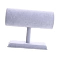 thumbnail image 1 of Organizador de diademas con barra en T, estante para diademas, accesorios para el cabello y joyas. terciopelo gris, 1 of 9