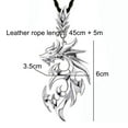 thumbnail image 5 of Yesbay Vintage Men Drago-n Shape Pendant Faux Leather Rope Necklace Party Jewelry Gift, 5 of 5