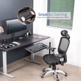 thumbnail image 2 of VIVO Adjustable Computer Keyboard and Mouse Platform Tray, 34 x 10 inch Ergonomic Under Table Desk Mount Drawer Underdesk Shelf, Black, MOUNT-KB36B, 2 of 9