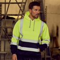thumbnail image 1 of Hombres Hi Vis Viz Alta Visibilidad Seguridad Trabajo Sudadera con capucha Sudadera con capucha, 1 of 4