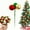 Multicolor, variant on Christmas Ball Flower Branch Cutting | Festive Multicolor & Green Plastic Trident Ornament | Holiday Party Centerpiece Décor | 19.5x2.5cm | Single Pack