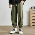 thumbnail image 4 of 2023 Autumn Japanese Cargo Pants Men Casual Letter Appliques Drawstring Sweatpants Oversize Baggy Y2K High Street Trousers, 4 of 6