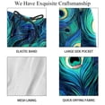 thumbnail image 4 of luoweisi Men's Beach Shorts Quick Dry Swim Trunks with Mesh Lining Peacock Feather M, 4 of 5