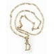 thumbnail image 5 of Cadena y dije de brillos con corona de oro laminado letra D, 5 of 8