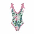thumbnail image 5 of Weiqiqre Women Swimsuits One Piece Bathing Suit Sarong Retro Floral Print Bikini Set, 5 of 5