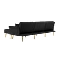 thumbnail image 6 of Segmart Uptown Sectional Sofa, Black Fabric, 6 of 11