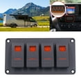 thumbnail image 4 of Rocker Circuit Breaker, Switch Panel, Practical Durable PC Aluminum Yachts  For Vehicles Ships Blue Light,Red Light,Orange Light,Green Light, 4 of 8
