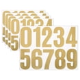thumbnail image 1 of Uxcell 5 Hojas Números de Vinilo para Casa de 4 Pulgadas, Etiquetas de Número Autoadhesivas, Dorado, 1 of 1