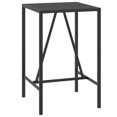 thumbnail image 3 of vidaXL 5 Piece Garden Bar Set Black Poly Rattan& Solid Wood Acacia, 3 of 4