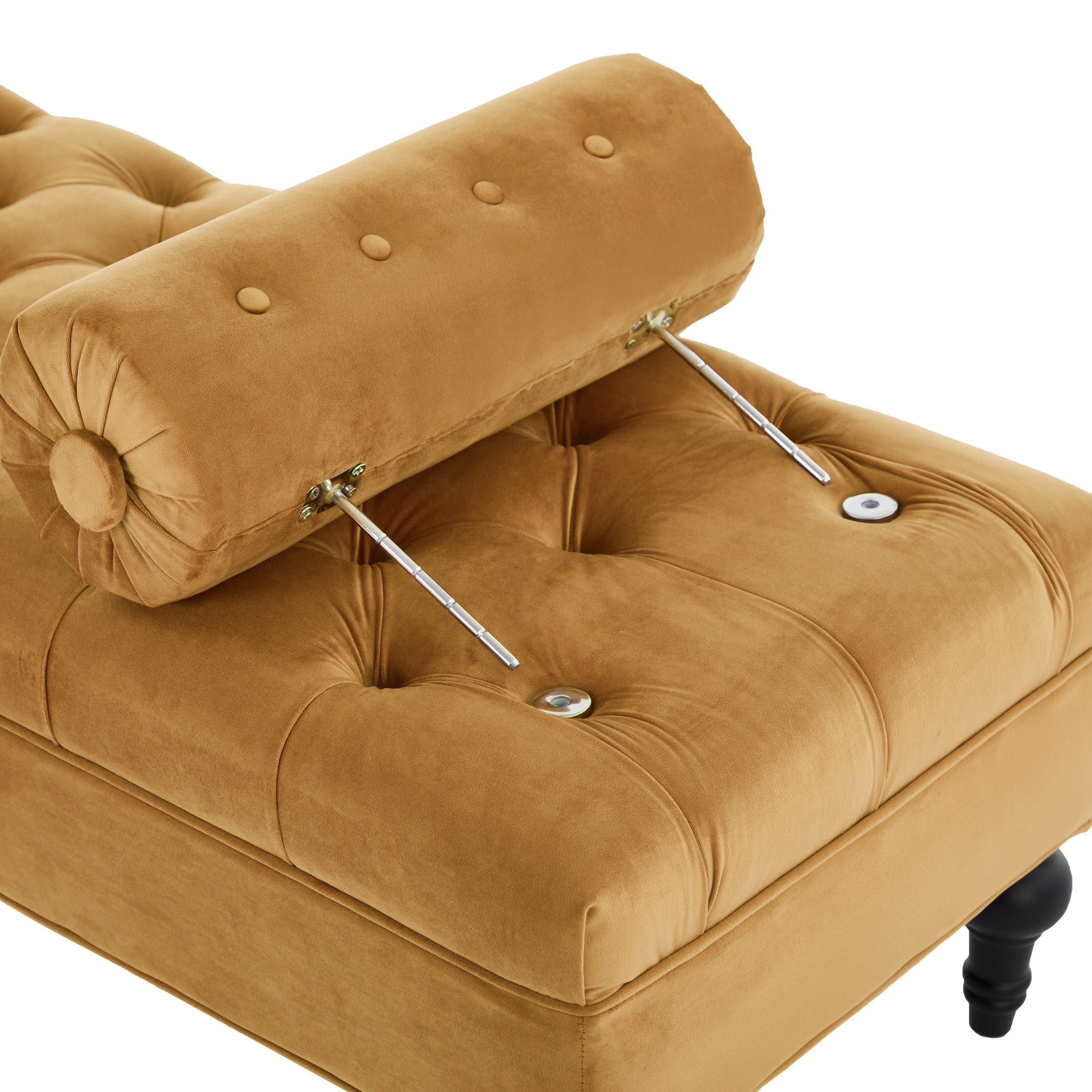 Christopher Knight Home 60" Modern Velvet Upholstered Bench with 2 Detachable Pillows, Comfy Ottoman, Yellow