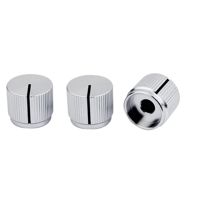 Perillas para Guitarra Guyker Aleación de Aluminio Eje de 6 mm Cromo 3 piezas