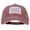 Maroon, variant on Chicago Flag Embroidered Washed Cotton Twill Cap - Black OSFM
