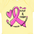 thumbnail image 4 of Inktastic Love, Care, Cure Breast Cancer Awareness Pink Ribbon Boys or Girls Baby Bodysuit, 4 of 5