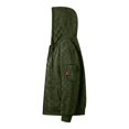 thumbnail image 5 of FENGYOU Mens Heavyweight Fleece Lined Zip Up Hoodie Loose Fit Hooded Sweatshirt Multi Pocket Casual Jacket Outerwear Army Green L, 5 of 7