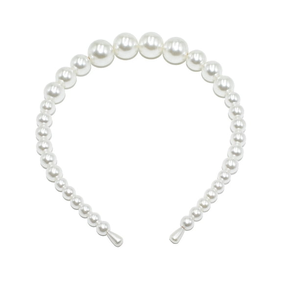 Sonducket Diadema de perlas Bandas para la cabeza resistentes al desgaste Chic Scrunchie Holder Regalos del día de San Valentín Tiaras para Type3 NO3