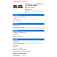 thumbnail image 2 of Brake Pad Set - Compatible with 1991 - 1994 Chevy C3500HD 1992 1993, 2 of 2