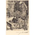 thumbnail image 3 of Lovis Corinth 17x24 Black Modern Framed Museum Art Print Titled - Interior with Floor Lamp (Interior with a Floor Lamp) (1916), 3 of 5
