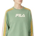 thumbnail image 2 of Fila Women's Clover Crewneck Logo Colorblocked Sweatshirt Green Size 4X, 2 of 3
