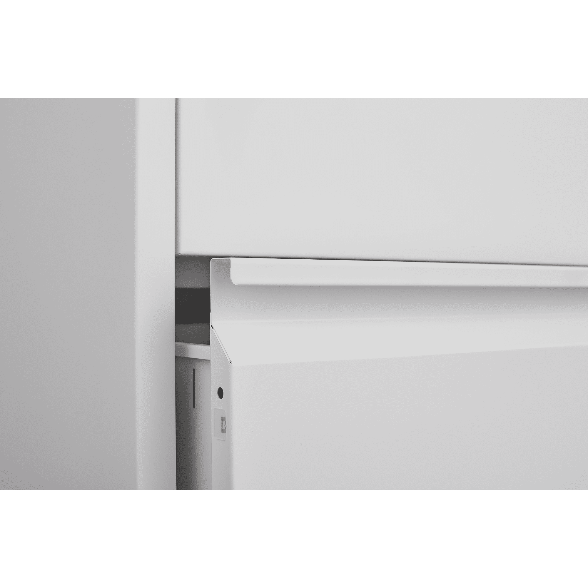 Leumius 3-Drawer File Cabinet with Lock,16.5" Deep Metal Lateral Vertical Filing Cabinet for Home Office,Fits Legal/Letter/A4,White