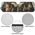 thumbnail image 6 of HUIACONG Sunshade Sun Shade Windshield Heat Shield Sun Visor Mat Compatible with Jeep Wrangler Rubicon Sahara TJ JK JKU 2 Door & 4 Door Brown Dogs, 6 of 6