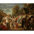 thumbnail image 2 of Jozef Chelmonski 24x20 Black Ornate Framed Double Matted Museum Art Print Titled: Saturday at the Farm (1869), 2 of 5