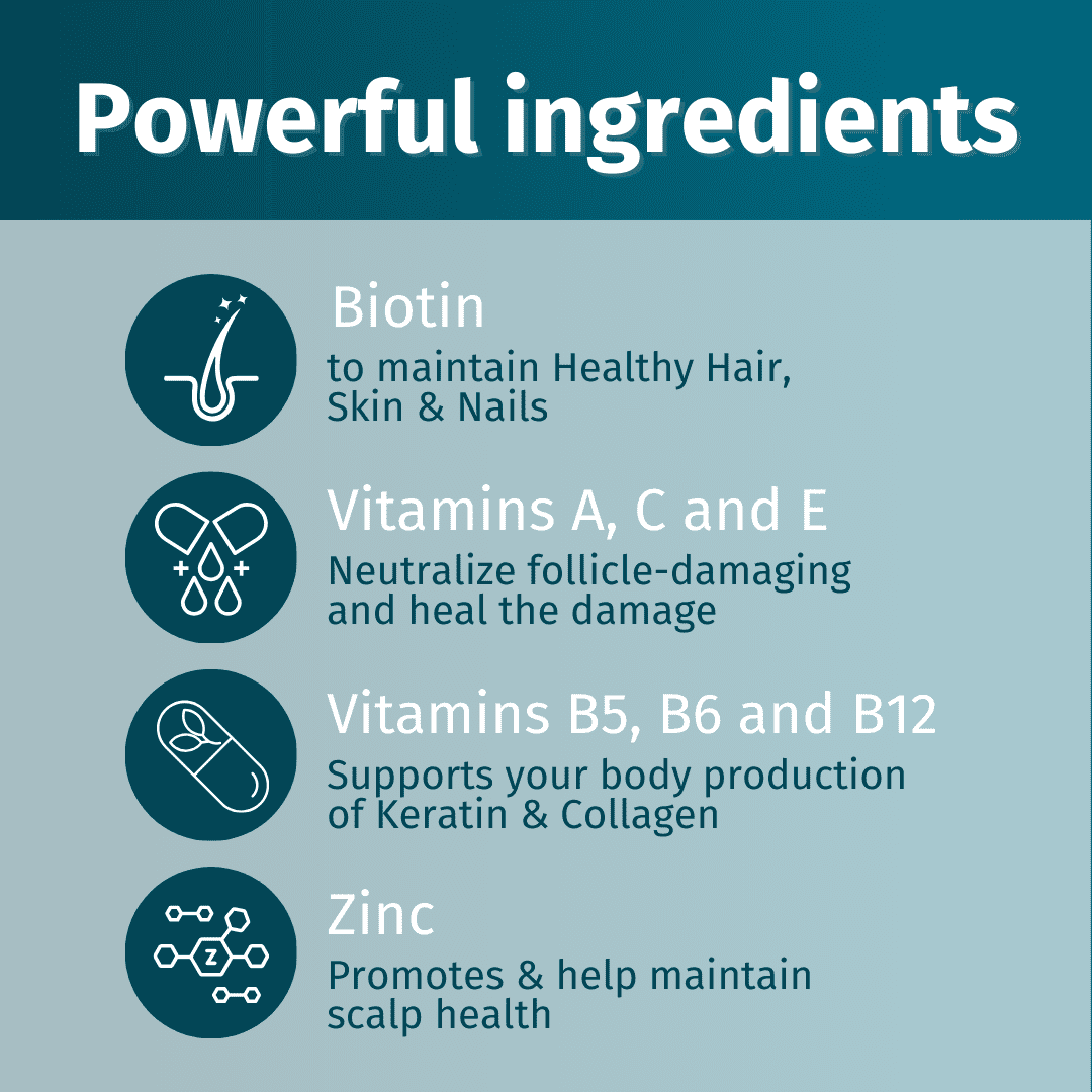WEEM-  3 Bottles of Hair, Skin & Nails Gummies, Gluten Free, Vegan, Cruelty-free