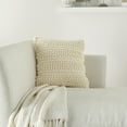thumbnail image 4 of Mina Victory Lifestyle Woven Stripes 18" x 18" Ivory Indoor Throw Pillow, 4 of 5