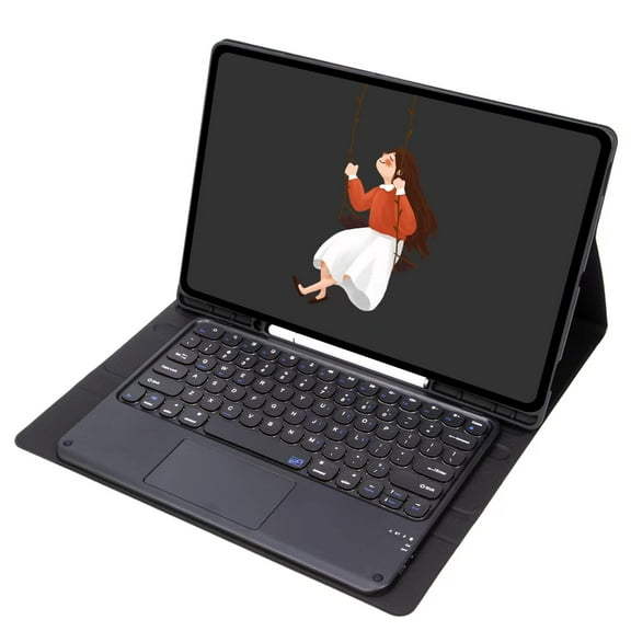 XZAMB Keyboard Case with Touchpad Compatible with Galaxy Tab S9 Ultra 2023 14.6 Inch (Model SM-X910/X916B/X918U),Slim Smart Keyboard Cover with Cute Round Key Wireless Keyboard with S Pen Holder