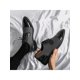 thumbnail image 3 of Men's Brock Style Pointed Toe Pu Leather Derby Shoes, Lace-up Design Classic Business Formal Shoes, Slip-on Lightweight Driving Shoes, 3 of 5