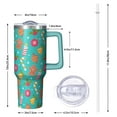 thumbnail image 2 of 40 Oz Santa Claus Tumbler With Handle, Christmas Day Coffee Travel Mug, Holiday Gifts, 2 of 4