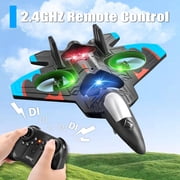 V32 Foam RC Planes for Kids Adults 8-16, RC Airplane Fighter Jet with Light, 360° Flip Fighter Jet Toy, Stunt Roll, Airplane Toy Gifts for Kids Boys