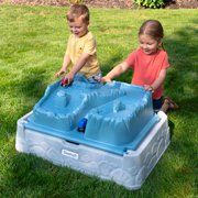 Simplay3 Big Mountain Off Road Adventure Sandbox with Cover, Periwinkle Blue/Frost Gray