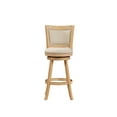 thumbnail image 4 of Boraam Melrose Bar Height Swivel Wood Kitchen Bar Stool, Cream Wire-Brush Finish, 4 of 6