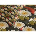 thumbnail image 4 of Ambesonne East Quilted Bedspread Set 3 Pcs, Japan Inspired Lotus Koi, Queen Size, Burnt Sienna Orange, 4 of 5