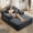 Chaise-Dark Gray, variant on Corduroy Chaise Lounge - 3 Pillows, Convertible Sofa Bed with Storage Pocket, Frameless Design & Compression Foam for Small Spaces,LIGHT GREY