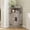 Grey, variant on Corner Storage Cabinet, Farmhouse Small Floor Corner Cabinet with Barn Door and Adjustable Shelf, Narrow Cabinet Organizer for Bathroom,Pantry, Living Room, Kitchen, White