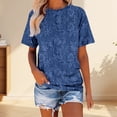 thumbnail image 2 of MEICHEN Womens Casual Short Sleeve Tops Neck T Shirts Summer Loose Fit Daily Wear Blouse for Women, 2 of 4