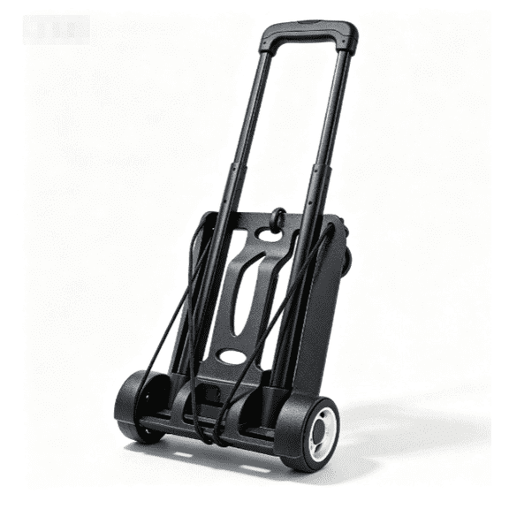 Collapsible 2 Wheel Folding Hand Truck, 110 Lbs Portable Luggage Dolly Utility Moving Cart with Elastic Securing Rope