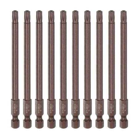 

Uxcell T27 Magnetic Security Torx Screwdriver Bit 1/4 Hex Shank 4 Length Red 10 Pack