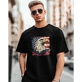 thumbnail image 1 of Camisetas de manga corta con águila y bandera estadounidense para hombre, camisetas de cuello redondo, 1 of 8